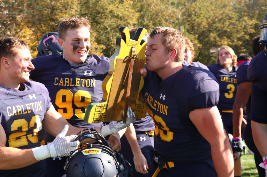Knights reclaim the Goat Trophy with 26-7 victory over St. Olaf