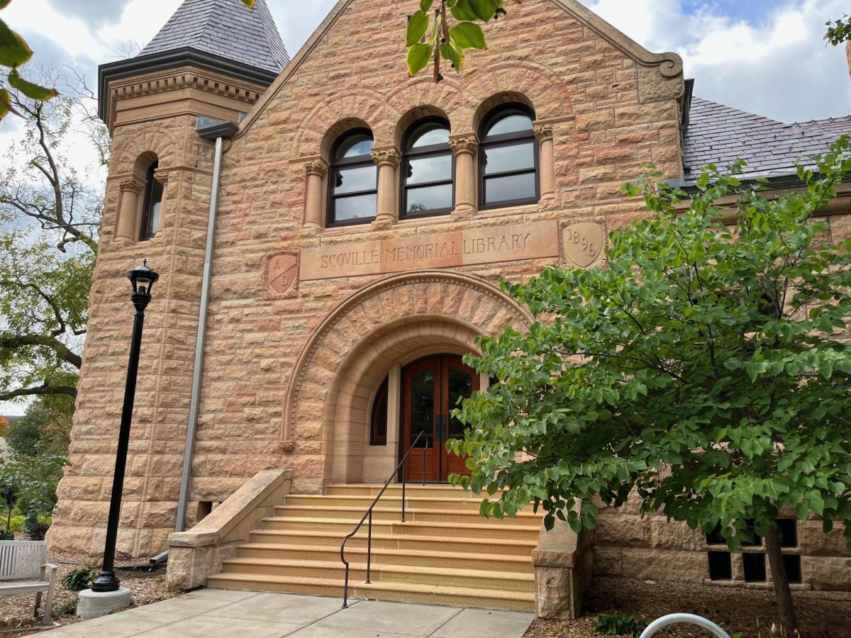 The Carleton Admissions Office is based in Scoville Memorial Library, pictured above.